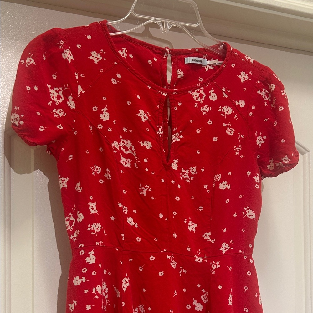 Kimchi Blue Red and White Floral Mini Dress